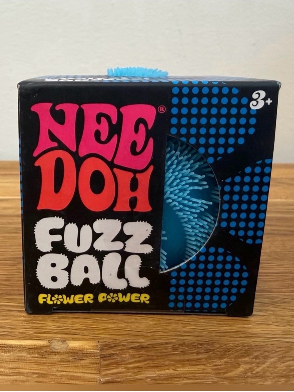 NeeDoh Fuzz Ball Squishy Sensory Fidget Flower Power - Blue